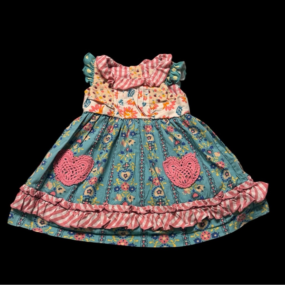 Matilda Jane Pink and White Checkered Baby Dress